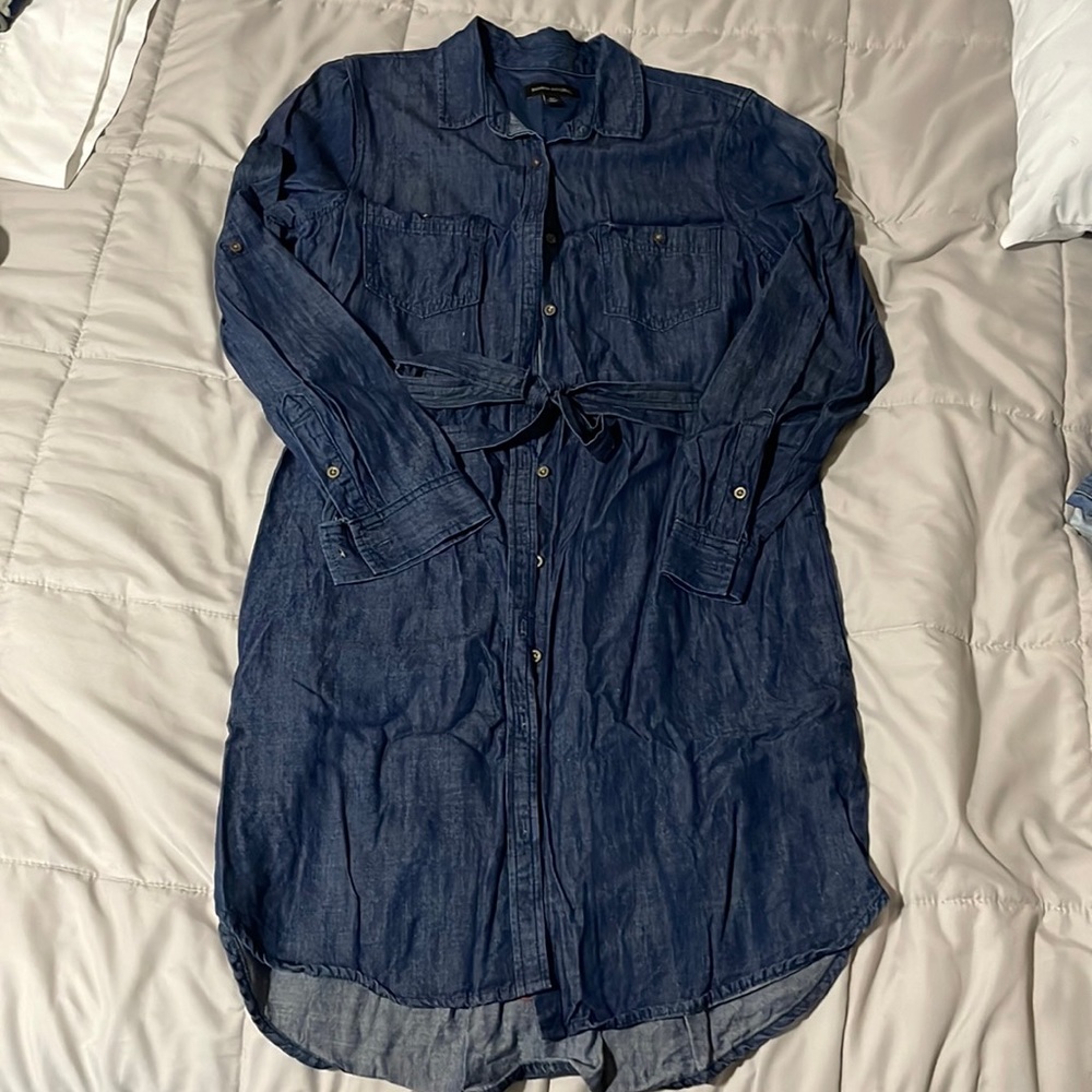Banana Republic Women’s Chambray Belted Shirt Dress - Size 10